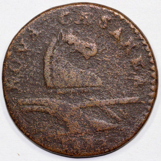 1787 1/2p M.52-i New Jersey Colonial Copper Half Penny