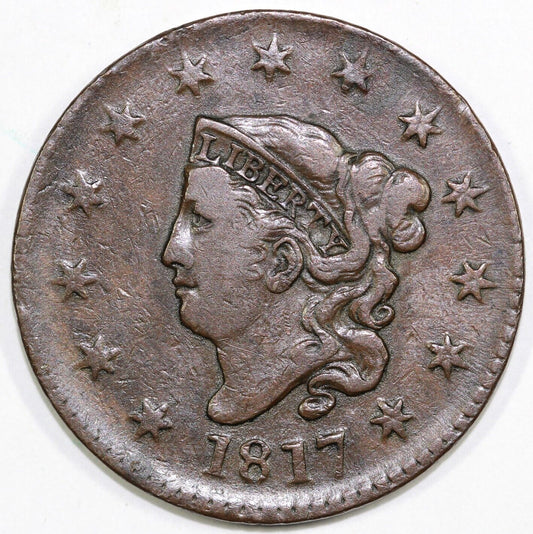 1817 1c N-3 Coronet or Matron Head Large Cent