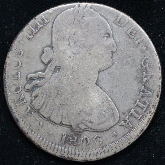 1806 MO TH Double Struck Mexico 8 Reales