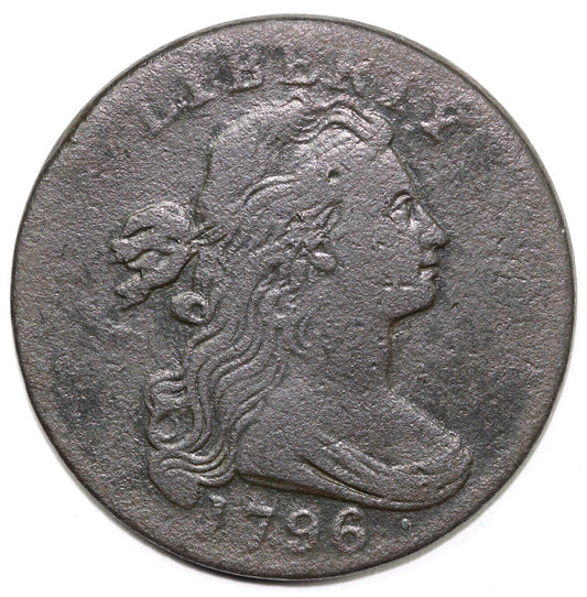 1796 1c S-94 Draped Bust Large Cent EX; Goldbergs