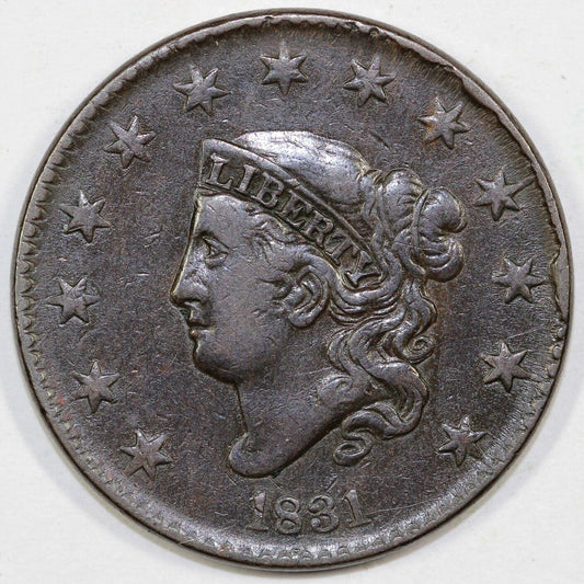 1831 1c N-2 Matron Head Large Cent