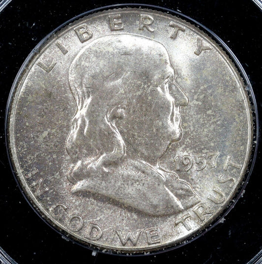 1957 50c Franklin Half Dollar PCGS MS 65 *Strong Bell Lines*