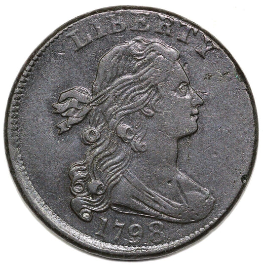 1798 1c S-166 2nd Hairstyle Draped Bust Large Cent