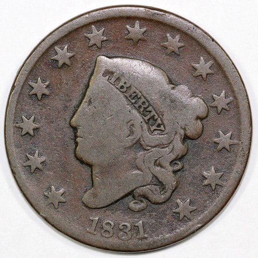 1831 1c N-14 Matron Head Large Cent