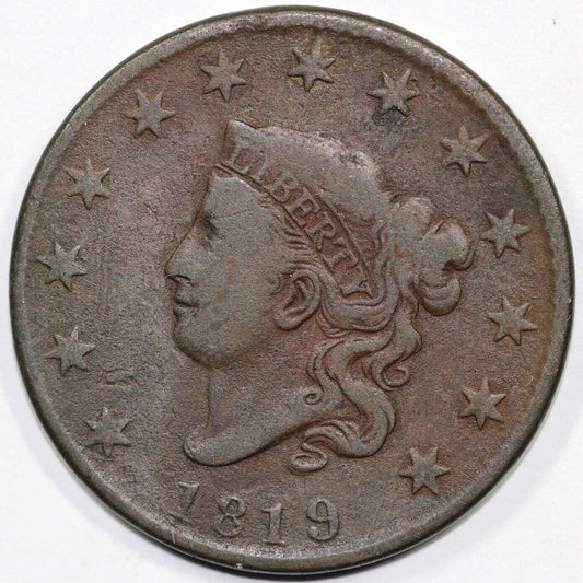 1819 1c N-7 Coronet or Matron Head Large Cent