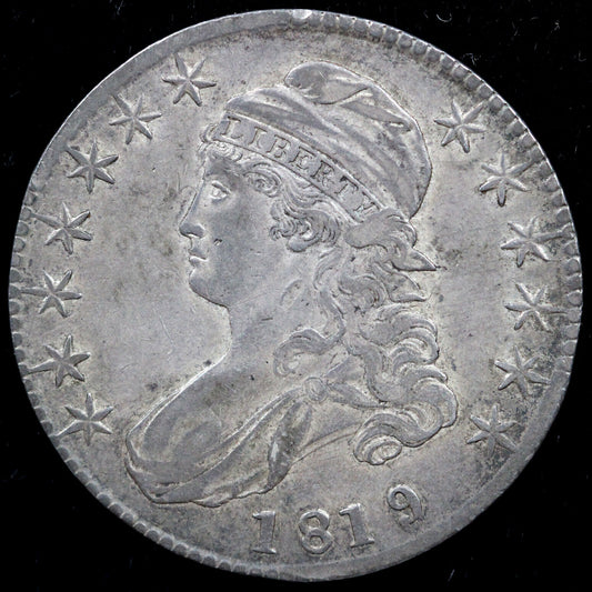 1819/8 50c O-101 Overdate 9 over 8 Capped Bust Half Dollar