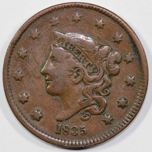 1835 1c Matron Head Large Cent