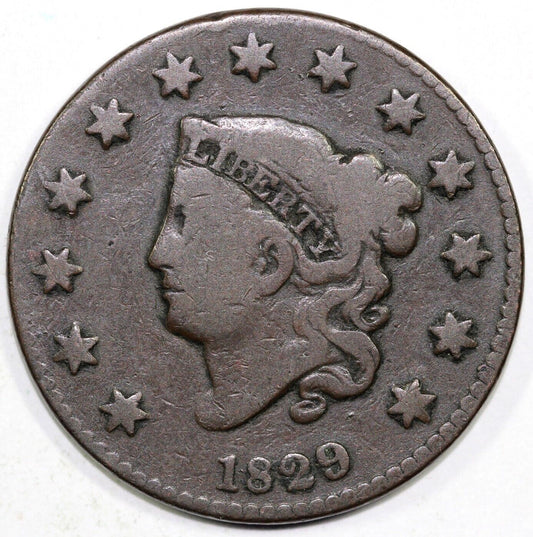 1829 1c N-7 Matron Head Large Cent