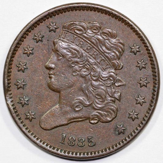 1835 1/2c C-2 Classic Head Half Cent