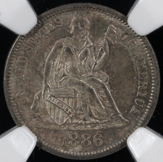 1886 10c Seated Liberty Dime NGC MS 65