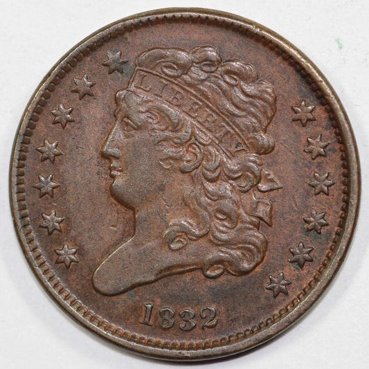 1832 1/2c Classic Head Half Cent