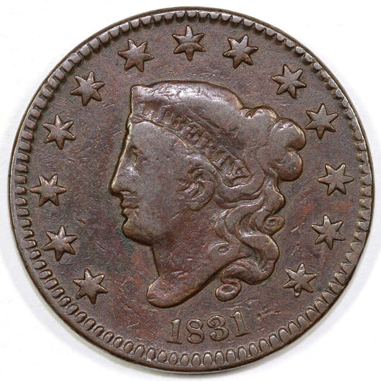 1831 1c N-4 Matron Head Large Cent