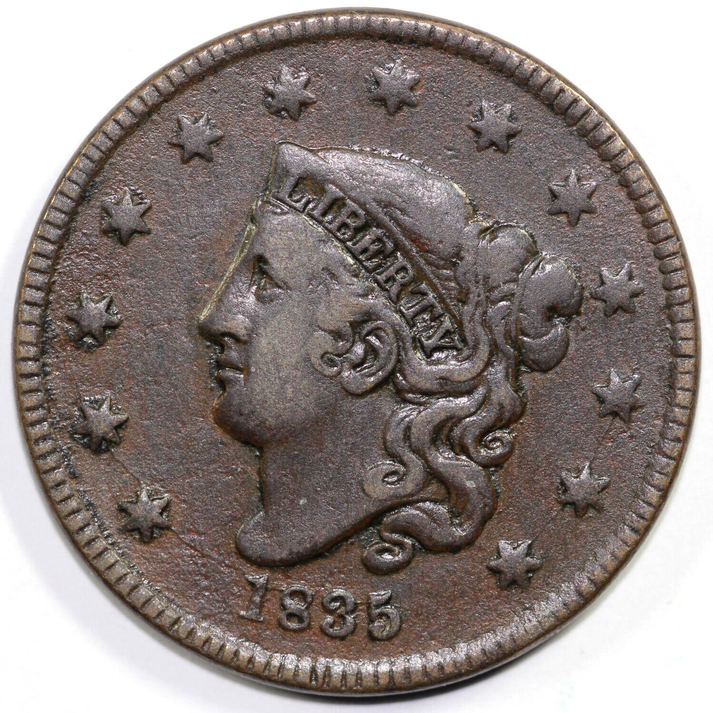 1835 1c N-4 Matron Head Large Cent