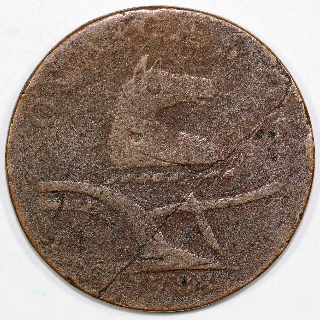 1788 1c M.67-v New Jersey Colonial Copper Coin