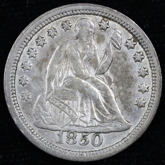 1850 10c Seated Liberty Dime