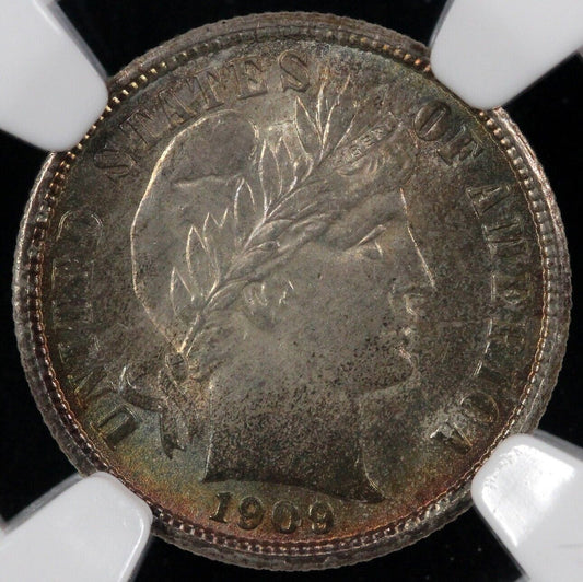 1909 10c Barber Dime NGC and CAC MS 65