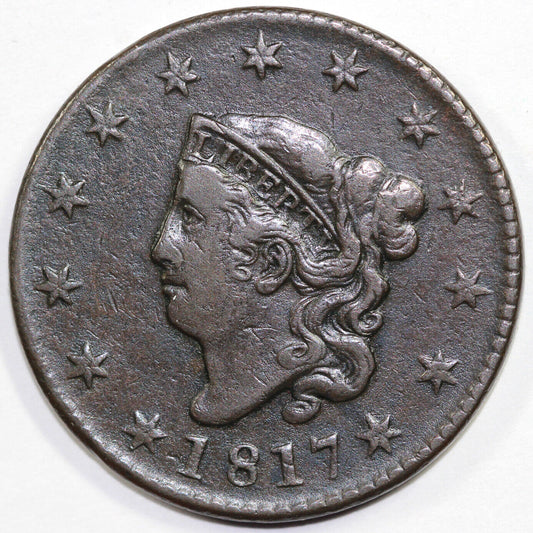 1817 1c Coronet or Matron Head Large Cent