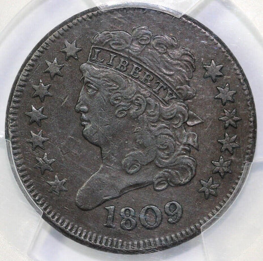 1809 1/2c C-2 Classic Head Half Cent PCGS XF 45