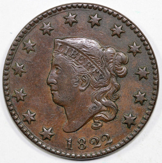 1822 1c N-3 Matron Head Large Cent