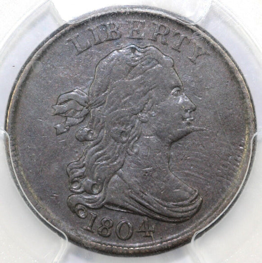 1804 1/2c C-6 Spiked Chin Draped Bust Half Cent PCGS XF 40