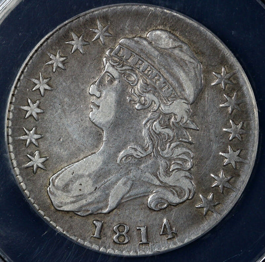 1814 50c Capped Bust Half Dollar ANACS EF 40 DETAILS SCRATCHED