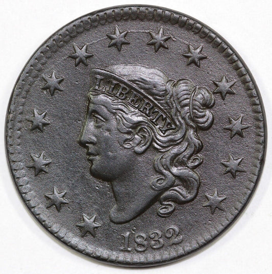 1832 1c Coronet or Matron Head Large Cent
