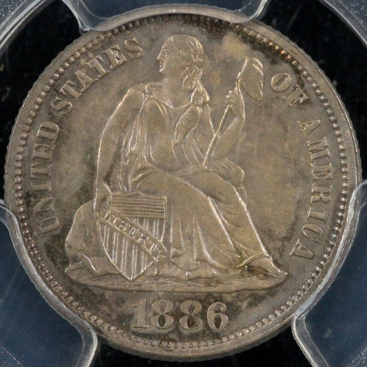 1886 10c Proof Seated Liberty Dime PCGS PR 64