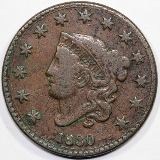1830 1c N-10 Matron Head Large Cent