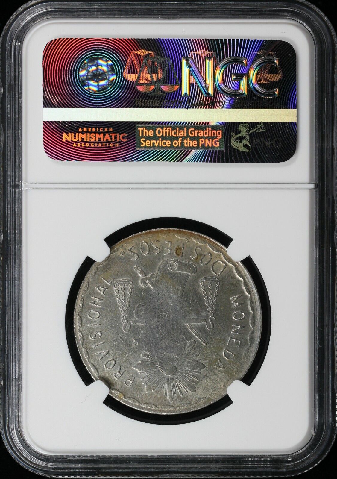 1915 2p Oaxaca Mexico Dos Pesos 6th Bust NGC AU 50