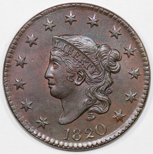 1820 1c N-10 Matron Head Large Cent
