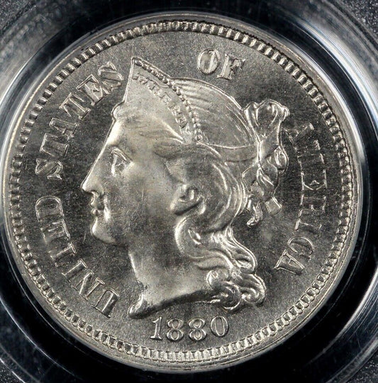 1880 3cn Proof Three Cent Nickel PCGS PR 66