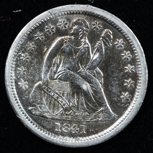 1841 10c Seated Liberty Dime *Minor Hairlines*