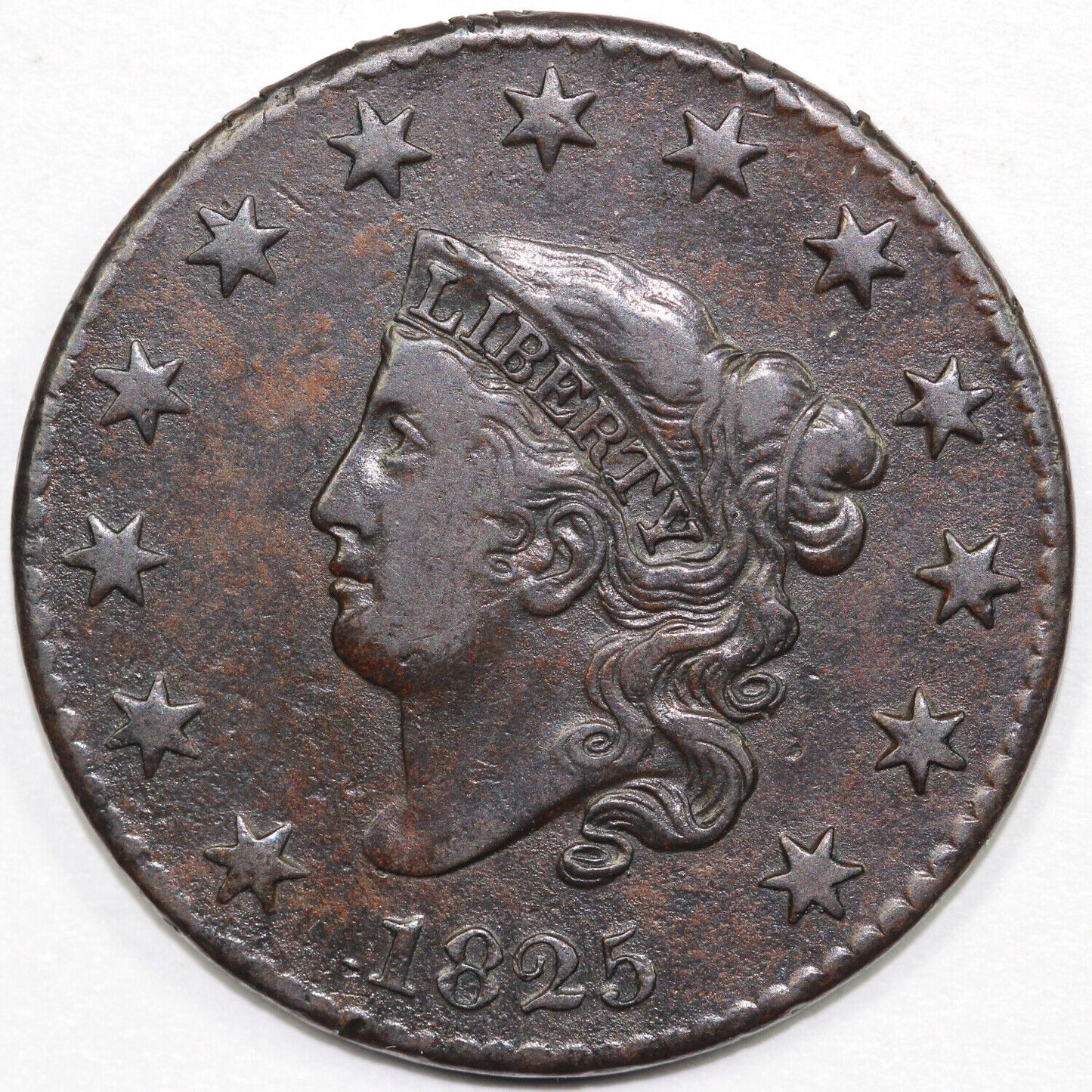 1825 1c Coronet or Matron Head Large Cent