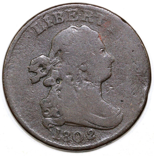 1802/0 1/2c C-2 Draped Bust Half Cent
