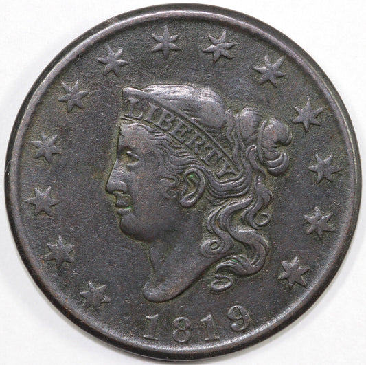1819 1c N-7 Coronet or Matron Head Large Cent