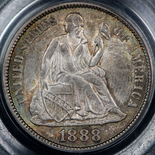 1888 10c Seated Liberty Dime PCGS MS 64