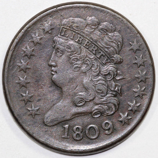 1809/6 1/2c C-5 Classic Head Half Cent