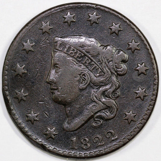1822 1c Matron Head Large Cent