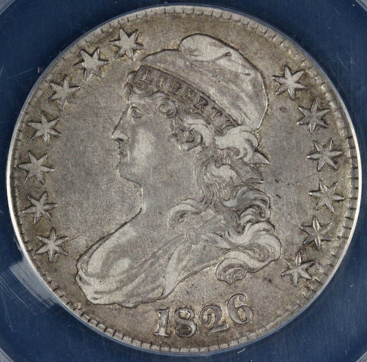 1826 50c Capped Bust Half Dollar ANACS VF 35