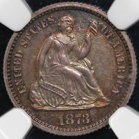 1873 H10c Proof Seated Liberty Half Dime NGC PF 65