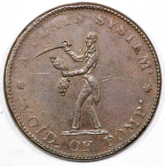 1834 HT-25 The Consistution as I Understand It Hard Times Token