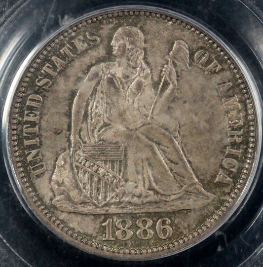 1886 10c Seated Liberty Dime PCGS MS 65