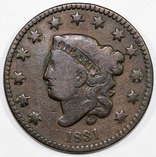 1831 1c Coronet or Matron Head Large Cent