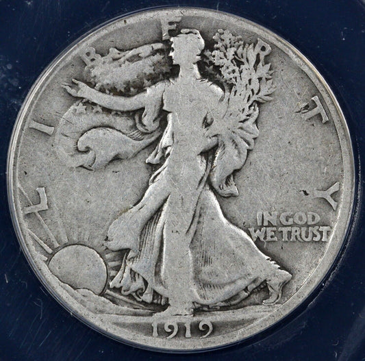 1919-S 50c Walking Liberty Half Dollar ANACS F 12 DETAILS CLEANED