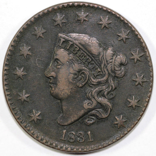 1831 1c N-2 Matron Head Large Cent