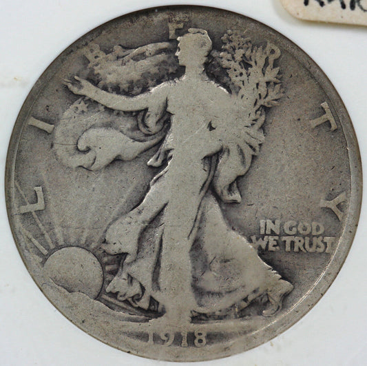 1918-D 50c Breen-5139 Walking Liberty Half Dollar ANACS GOOD 4