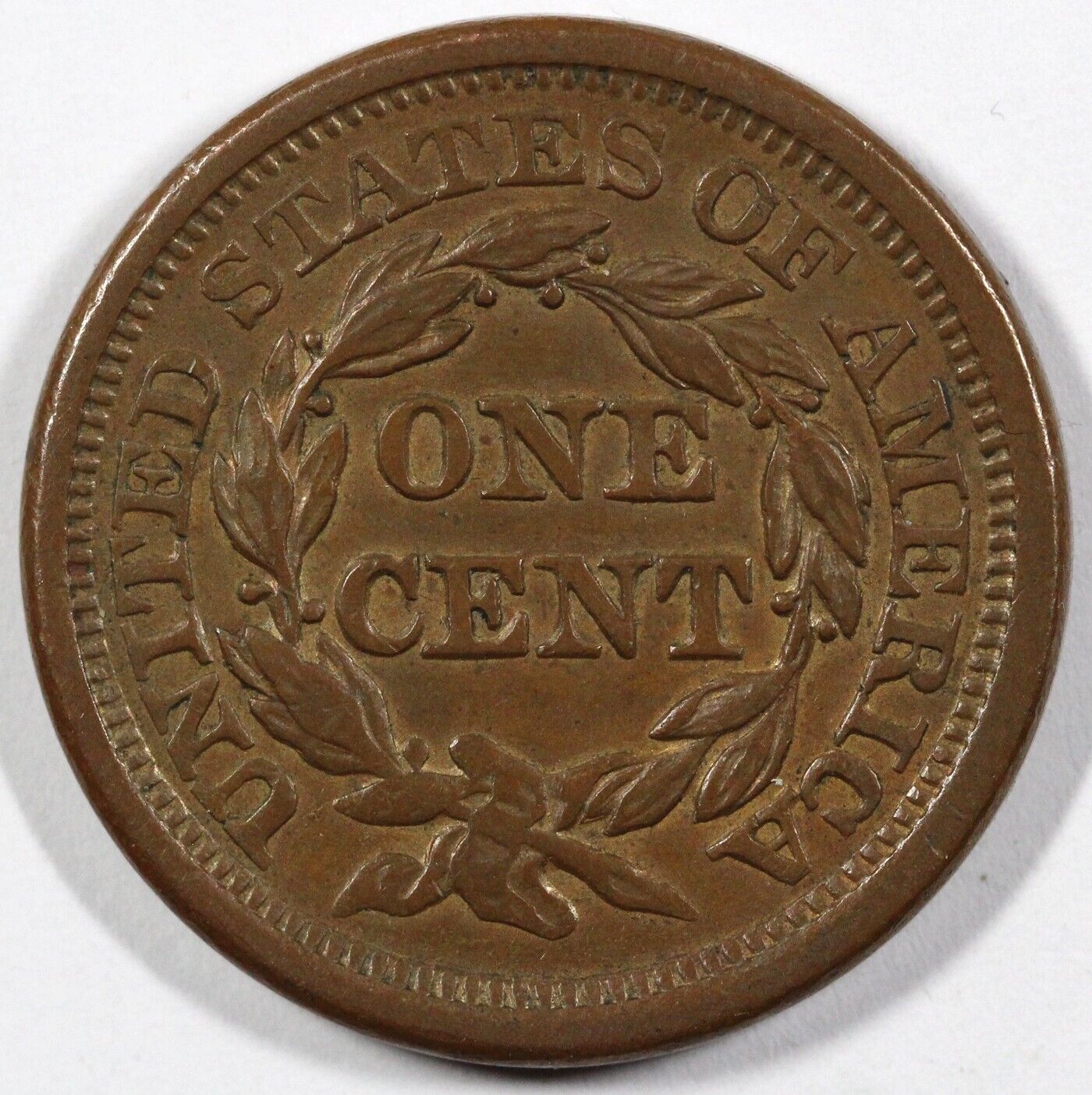 1856 1c Braided Hair Large Cent