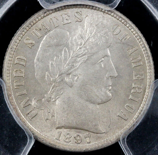 1897 10c Barber Dime PCGS MS 64