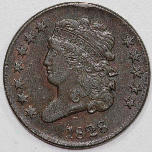 1828 1/2c C-2 Classic Head Half Cent