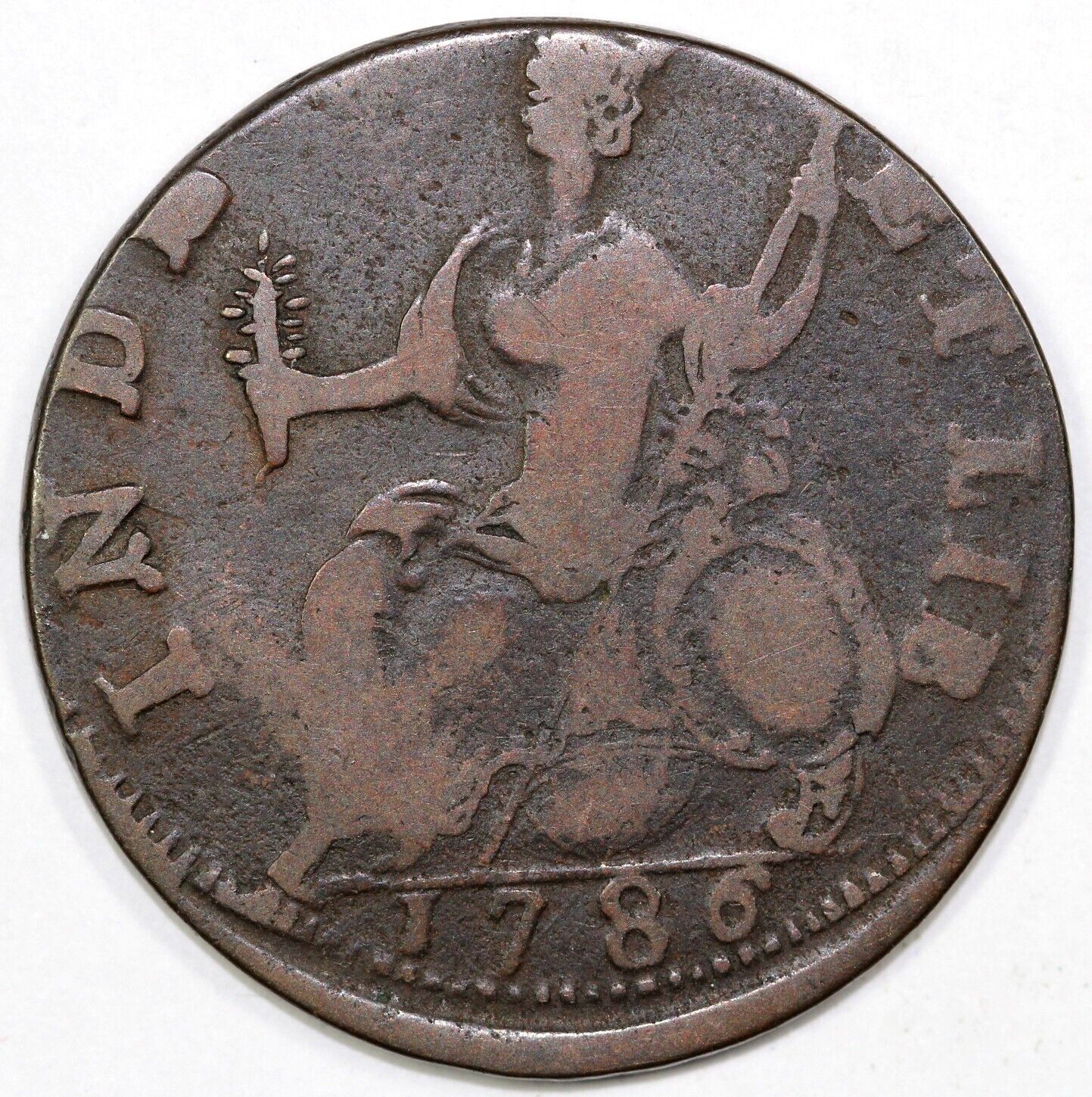 1786 M.55-M Connecticut Colonial Copper Coin